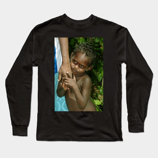 Aboriginal Child Long Sleeve T-Shirt by Carole-Anne